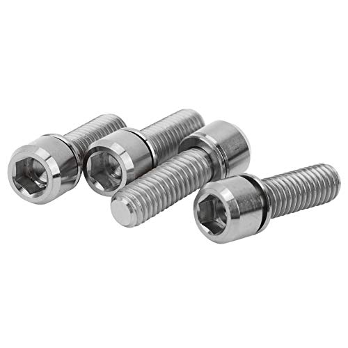 Mountain Stem Screw, Road Bike Stem Screw, Light Weight 4Pcs Portable for Road Bicycles Mountain Bike(Silver)