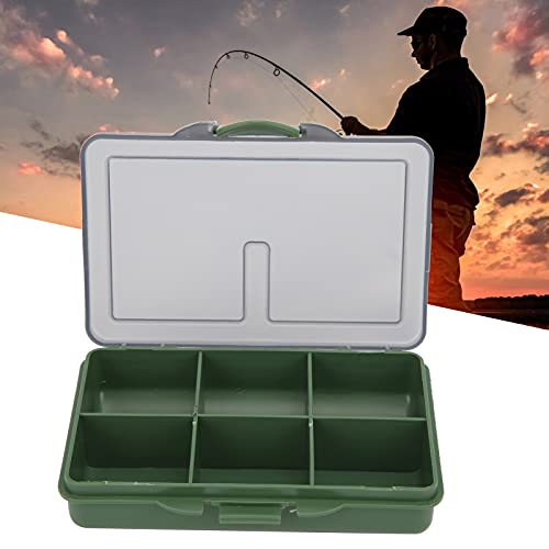 FECAMOS Carp Fishing Tackle Box, Convenient to Use Lightweight and Portable Bait Storage Case Sturdy and Durable 2Pcs for Fishing Tackle Accessories(6 Cells)