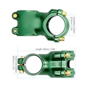 HOUH Convenient Road Bike Stem, Durable 31.8mm Bike Stem, for Bike Bike Accessories Road Bike Handlebar(Green)