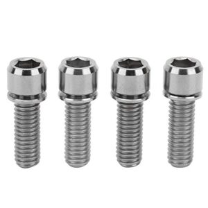 Mountain Stem Screw, Road Bike Stem Screw, Light Weight 4Pcs Portable for Road Bicycles Mountain Bike(Silver)