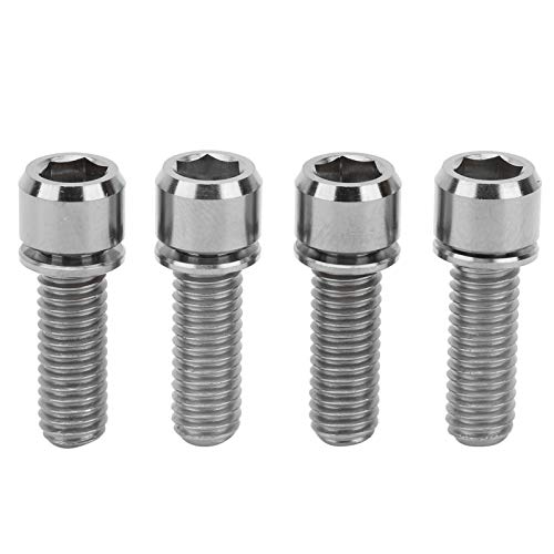 Mountain Stem Screw, Road Bike Stem Screw, Light Weight 4Pcs Portable for Road Bicycles Mountain Bike(Silver)