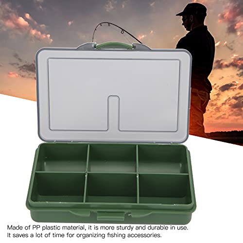 FECAMOS Carp Fishing Tackle Box, Convenient to Use Lightweight and Portable Bait Storage Case Sturdy and Durable 2Pcs for Fishing Tackle Accessories(6 Cells)