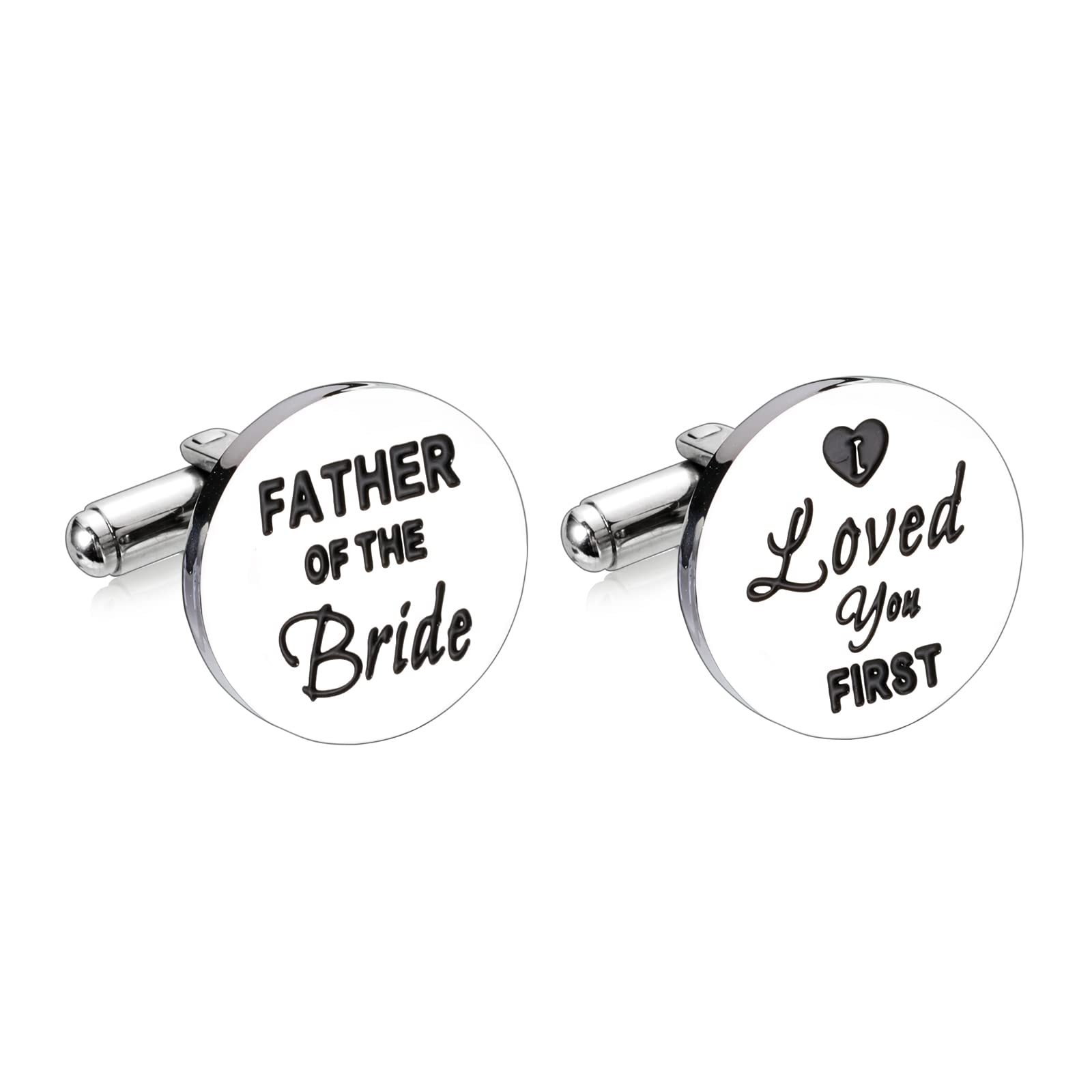 Father of the Bride Gifts from Daughter Wedding Cufflinks Gifts for Father of the Bride Men Father’s Day Gifts for Dad Daddy Birthday Christmas Valentine’s Day Cuff Link Gifts for Father Papa Him