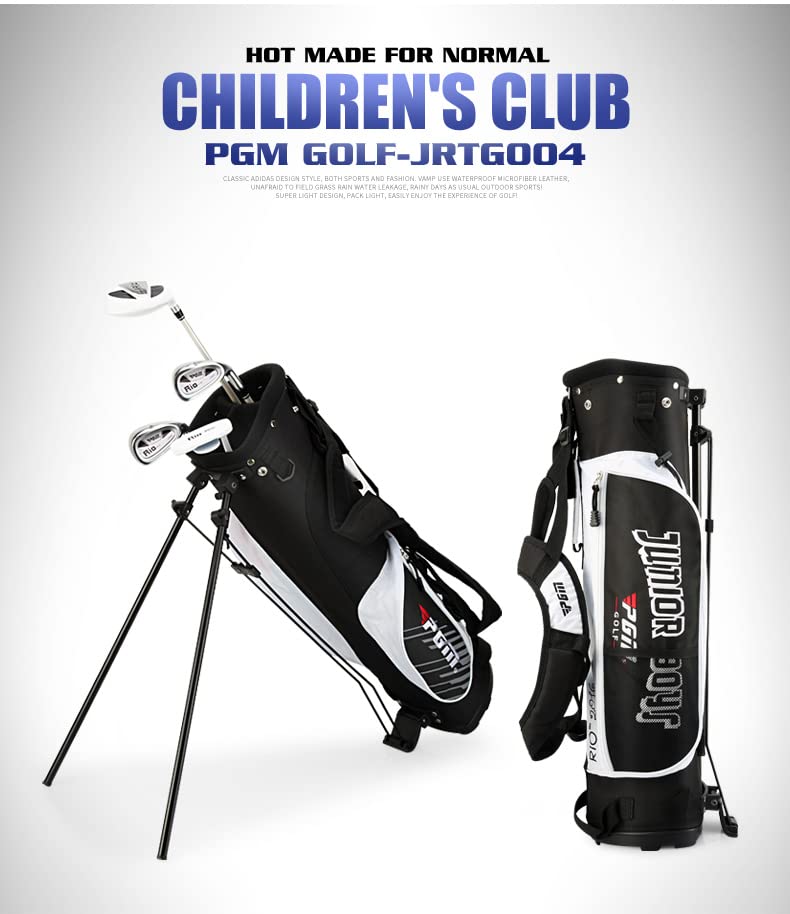 PGM Junior Golf Club, RIO golf clubs complete set right handed for Children Kids 9-12, 4 pieces youth Golf Clubs with Stand Bag for Boys & Girls Black