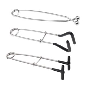 set of 3 fish mouth spreader stainless steel fish mouth hook remover jaw retractor spring fish mouth opener fishing accessories, sp|624