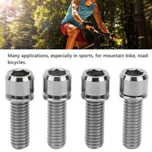 Mountain Stem Screw, Road Bike Stem Screw, Light Weight 4Pcs Portable for Road Bicycles Mountain Bike(Silver)