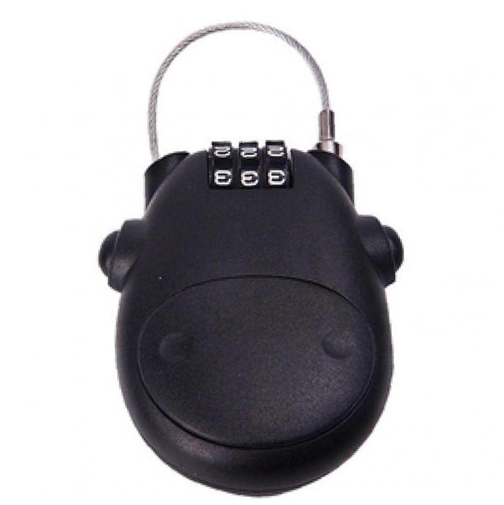 Froiny Retractable Cable Lock Mini Lock Number Padlock Luggage Locks with Cable for Suitcases Bike Snowboard Stroller