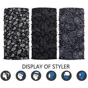 Neck Gaiter Mask Face Scarf Bandana Tube Cover Headwear Balaclava Headband Headwrap for Men and Women