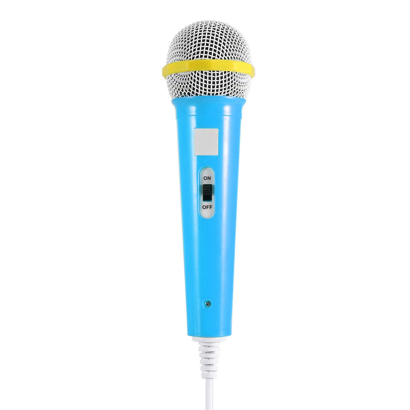 Estink Wired Microphone, Classic Wired Dynamic Microphone 3.5mm Jack Lightweight No Battery for Kids Singing Mechine Home Wired Microphone(Blue)