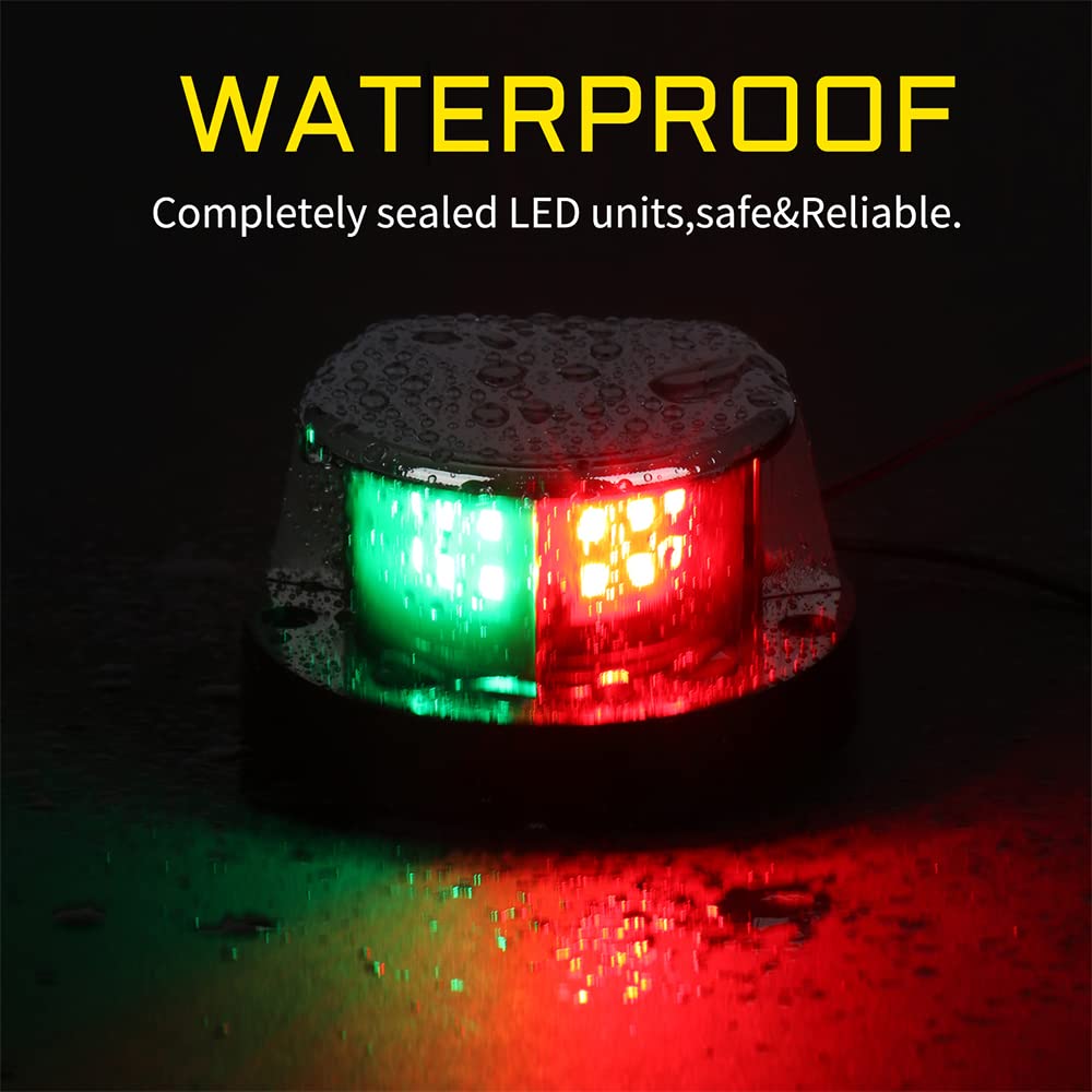 marinexplore Boat Navigation Light,LED Marine Bow Light Front Warning Light for Pontoon Fishing Boat