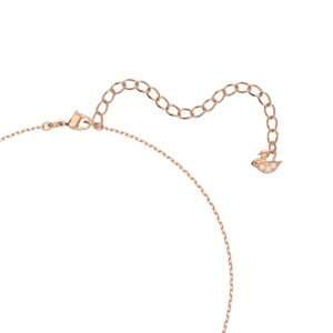 SWAROVSKI Sparkling Dance necklace, White, Rose gold-tone plated