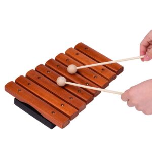 Btuty 8 Notes Wood Xylophone Includes 2 Wooden Mallets Music Tools Percussion Instrument