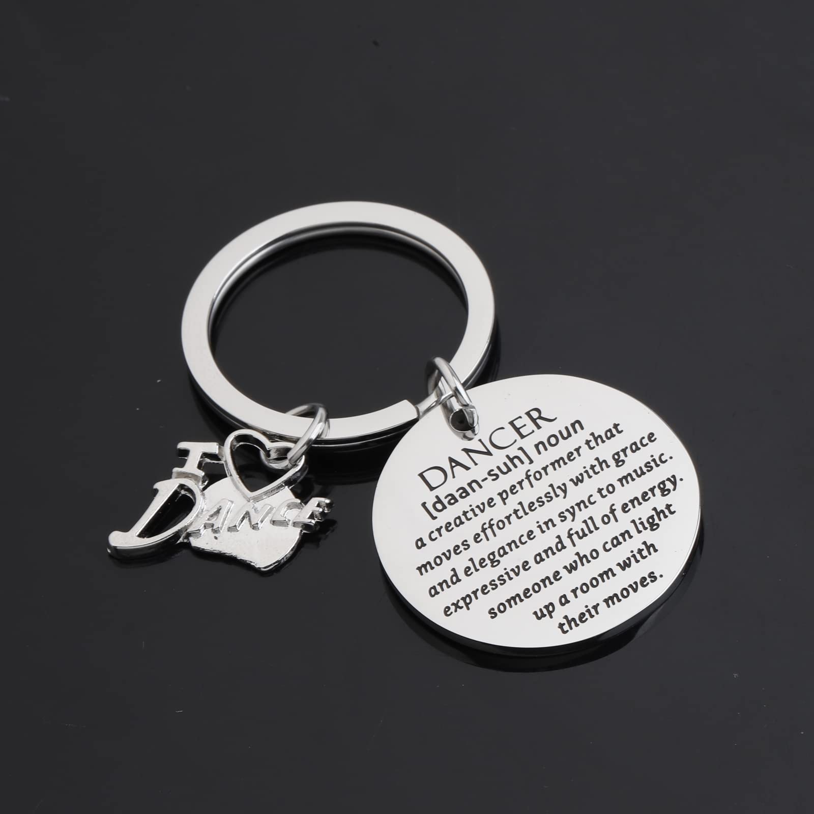 FAADBUK Dance Keychain Dancer Gift Dancer Lovers Gift Dance Teacher Gift Dance Team Gift (Dance Keychain)