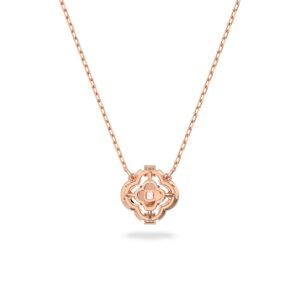 SWAROVSKI Sparkling Dance necklace, White, Rose gold-tone plated