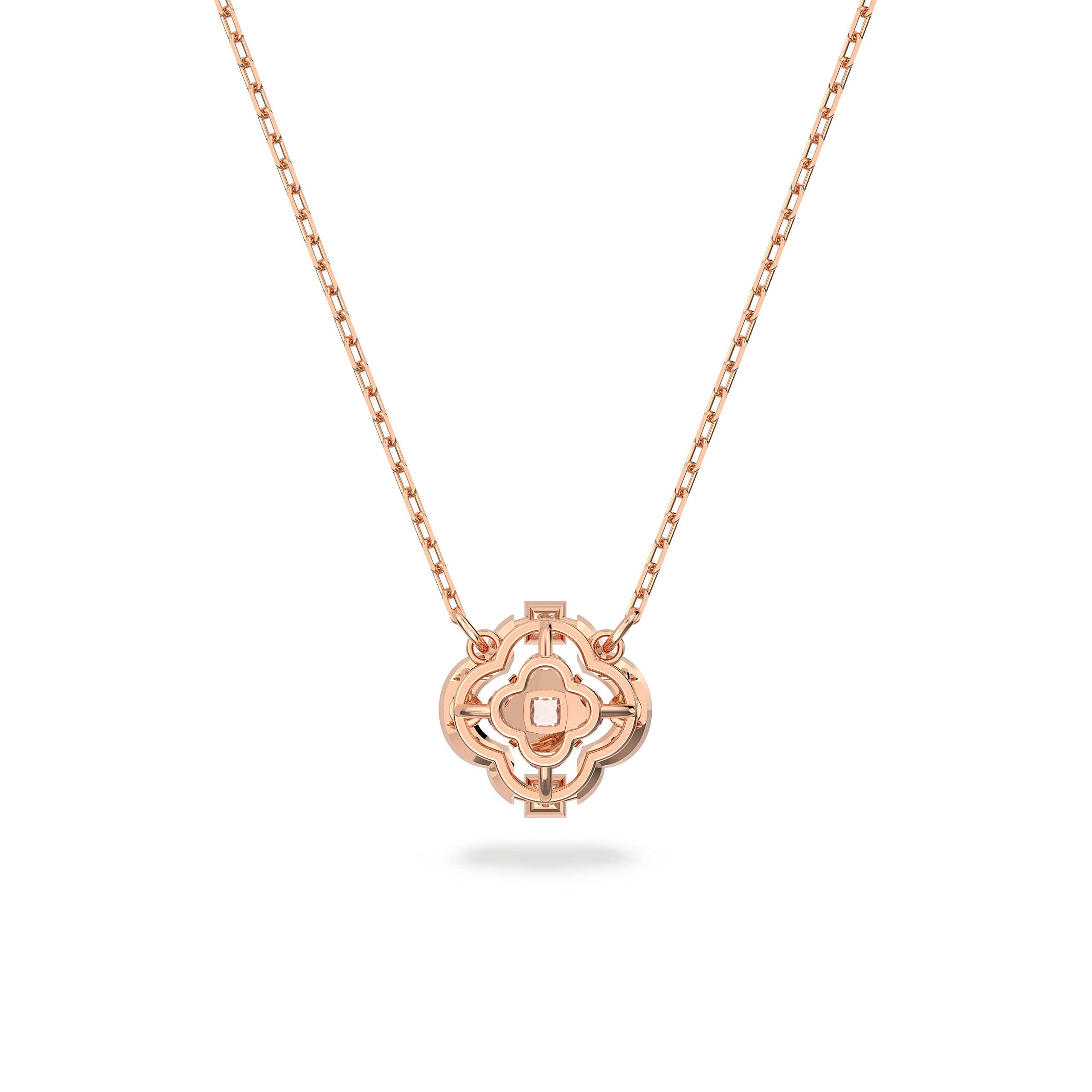 SWAROVSKI Sparkling Dance necklace, White, Rose gold-tone plated