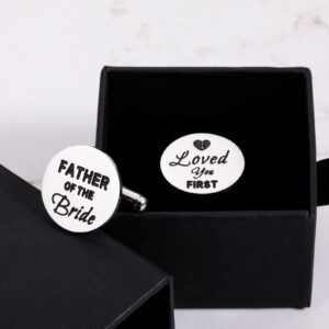 Father of the Bride Gifts from Daughter Wedding Cufflinks Gifts for Father of the Bride Men Father’s Day Gifts for Dad Daddy Birthday Christmas Valentine’s Day Cuff Link Gifts for Father Papa Him