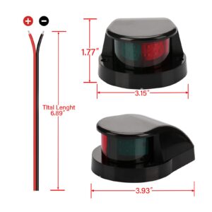 marinexplore Boat Navigation Light,LED Marine Bow Light Front Warning Light for Pontoon Fishing Boat