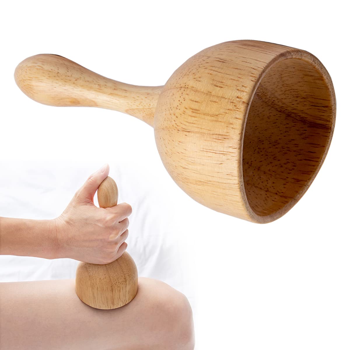 xukele Wood Therapy Cup, Wood Therapy Massage Tools for Body Shaping, Body Sculpting Tool for Lymphatic Drainage & Cellulite Reduction, Maderoterapia Massager