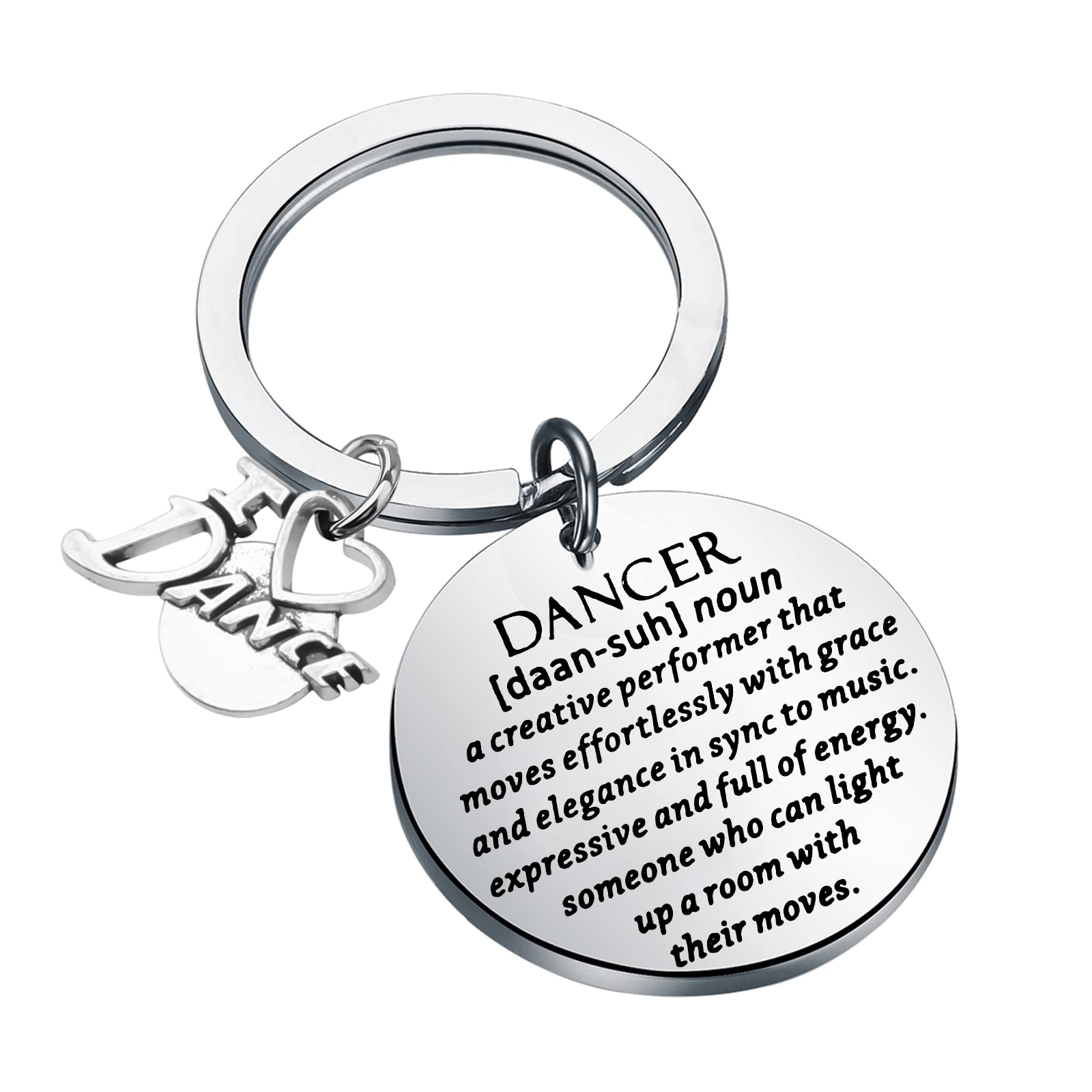 FAADBUK Dance Keychain Dancer Gift Dancer Lovers Gift Dance Teacher Gift Dance Team Gift (Dance Keychain)