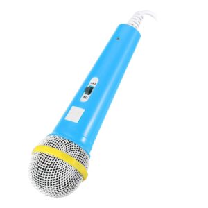 Estink Wired Microphone, Classic Wired Dynamic Microphone 3.5mm Jack Lightweight No Battery for Kids Singing Mechine Home Wired Microphone(Blue)