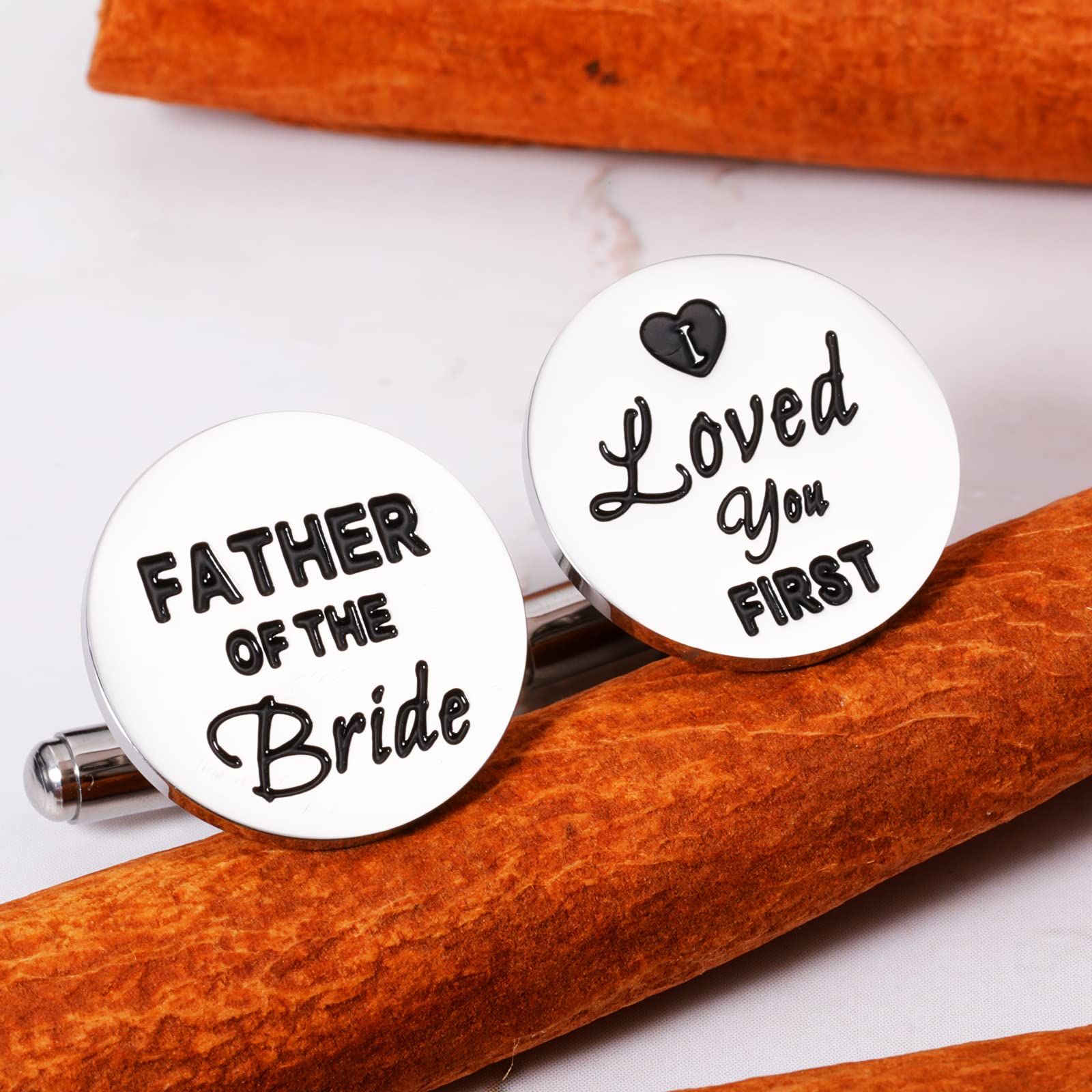 Father of the Bride Gifts from Daughter Wedding Cufflinks Gifts for Father of the Bride Men Father’s Day Gifts for Dad Daddy Birthday Christmas Valentine’s Day Cuff Link Gifts for Father Papa Him