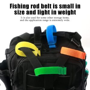 25pcs Fishing Rod Belts Ties Spinning Pole Straps Holders Stretchy Fishing Tackle Ties Accessories Fixing Strap Ropes for Fly, Spinning, Casting Rod