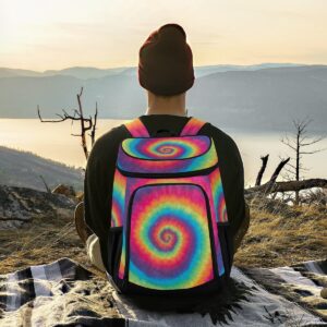 Swirl Tie Dye Cooler Backpack Leakproof Backpack Cooler Insulated Lunch Cooler Bag 30 Cans Camping Coolers for Beach Grocery Shopping Fishing