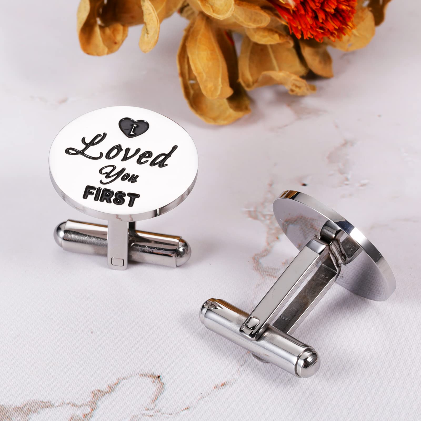 Father of the Bride Gifts from Daughter Wedding Cufflinks Gifts for Father of the Bride Men Father’s Day Gifts for Dad Daddy Birthday Christmas Valentine’s Day Cuff Link Gifts for Father Papa Him