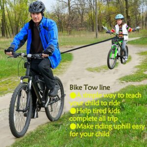 ACCSS Bike Bungee Tow Rope, All Bicycle Leash for Kids Adult Long Trip MTB & Cycling Pull Strap (Black) AC429