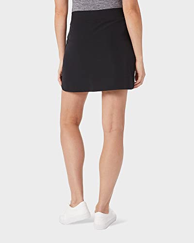 32 Degrees Cool Women's Stretch Woven Skort | Slip-On | Elastic Waistband | Office | Tennis | Golf, Black, XX-Large