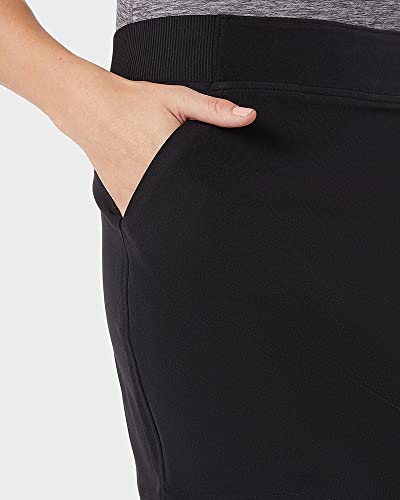 32 Degrees Cool Women's Stretch Woven Skort | Slip-On | Elastic Waistband | Office | Tennis | Golf, Black, XX-Large