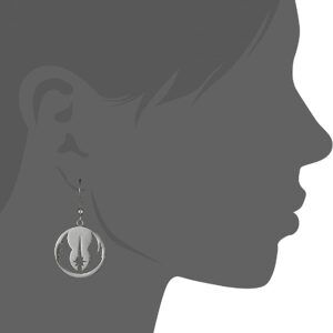 Rebel Alliance Jedi Order Earrings For Women Lightweight Dangle 925 Silver Earrings Hoop Trendy Jewelry Fashionable Fishhook Galactic Accessory Ideal Gift