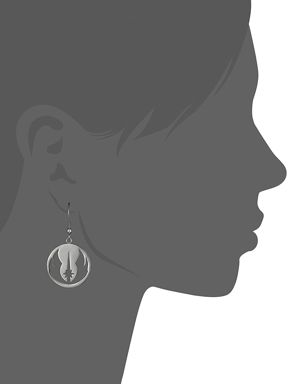 Rebel Alliance Jedi Order Earrings For Women Lightweight Dangle 925 Silver Earrings Hoop Trendy Jewelry Fashionable Fishhook Galactic Accessory Ideal Gift