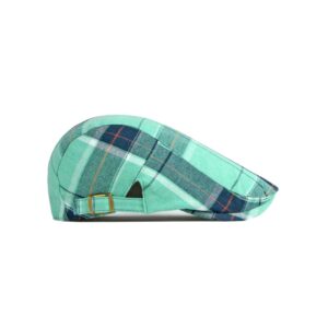 WITHMOONS Adjustable Colorful Plaid Flat Cap Newsboy Cabbie Golf Beret Hat YZ30109 (Green)