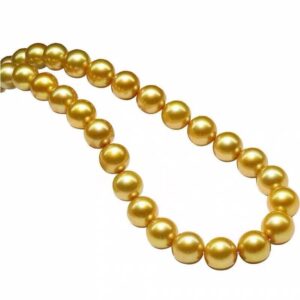 Gold, Malachite green,White Freshwater Genuine Cultured Pearl Necklace for Women in AAAA Quality，length（46cm18.1 in）