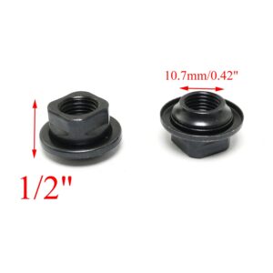 WELWIK 2PCS 3/8x26T Front Axle Nut, Bike Bicycle Axle Nuts, Hub Nuts, Bike Bicycle Front Axle Nuts Hub Nuts, Cone Nuts Dust Protector, Small