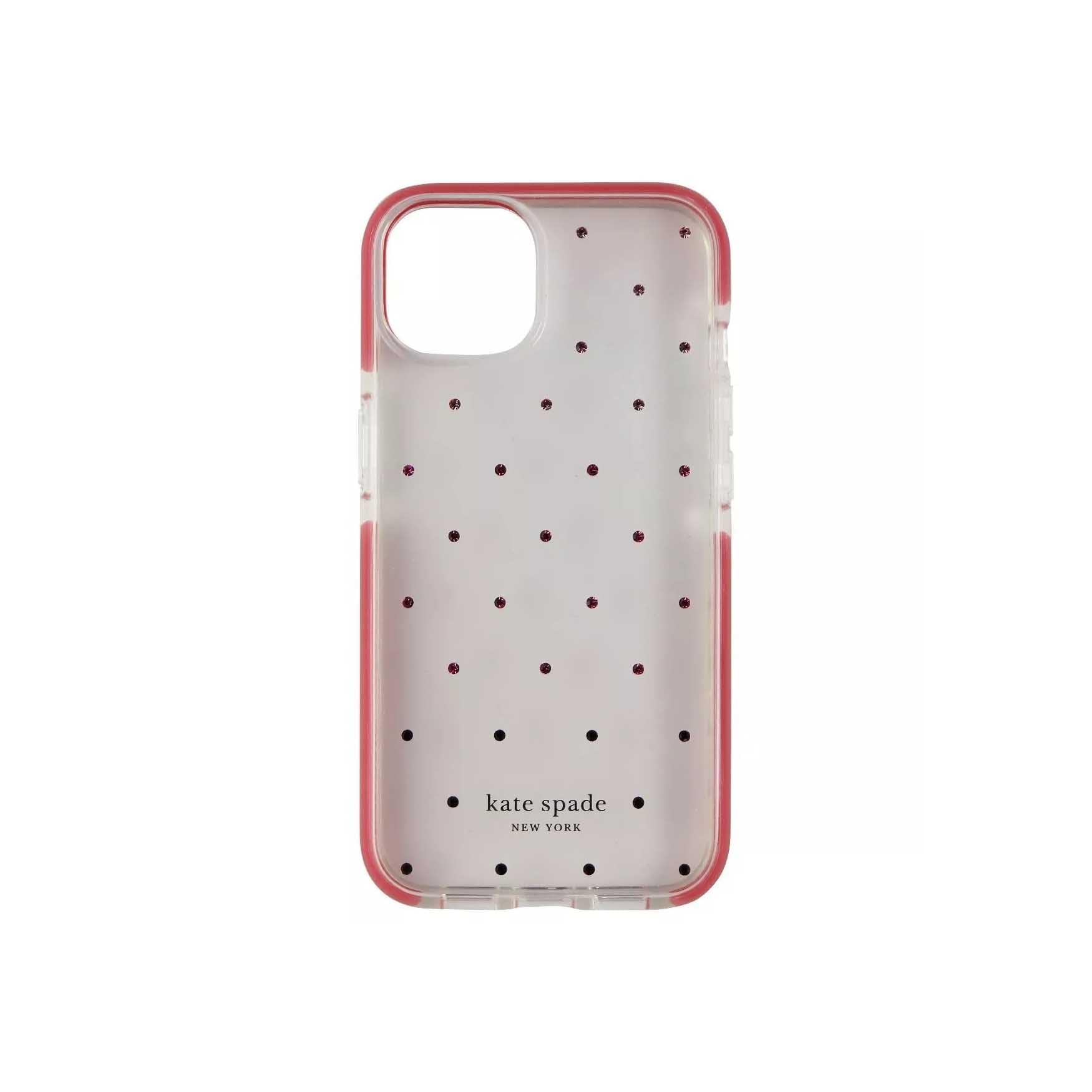 Kate Spade New York Protective Hardshell Case for iPhone 13 - Pin Dot Ombre Pink/Clear (Pin Dot Ombre/Clear)