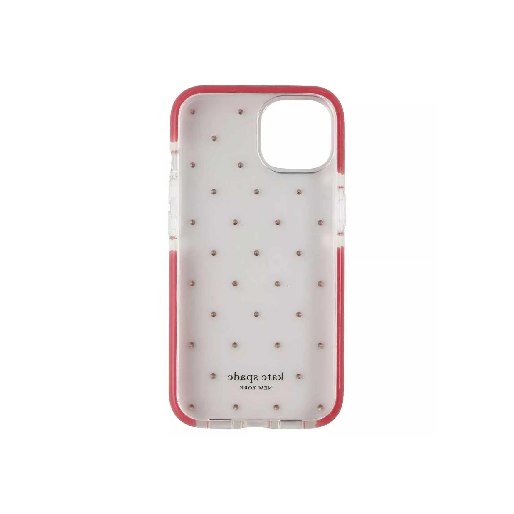 Kate Spade New York Protective Hardshell Case for iPhone 13 - Pin Dot Ombre Pink/Clear (Pin Dot Ombre/Clear)