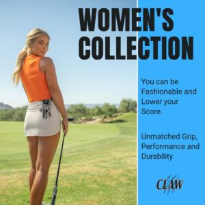 CaddyDaddy Claw Golf Gloves for Women | Flex-Mesh Design for Cool Ventilation | Lasts 3-5 Times Longer Than Leather | Silicone-Web Coating for Maximum Grip | Machine-Washable | Grey | RH-Med