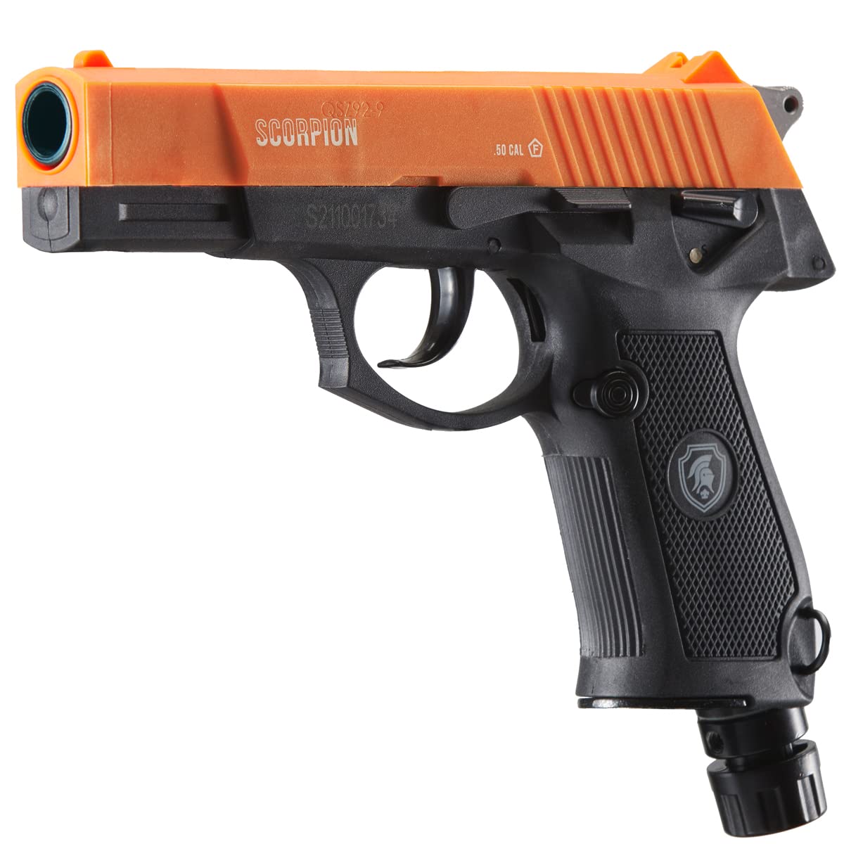 Lancer Tactical Scorpion 0.5 Caliber CO2 Non-Blowback Air Self Defense-Less Lethal, Ideal for Home and Personal Defense-Police-Grade Pepper Projectile Gun (Orange)