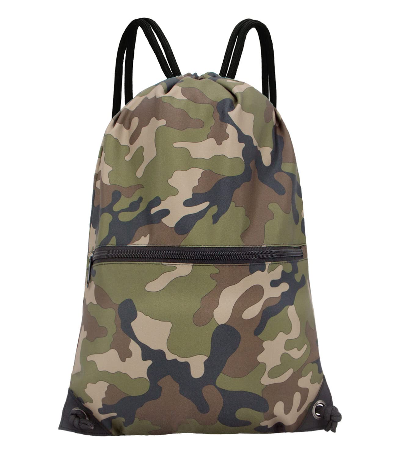 HOLYLUCK Drawstring Backpack Bag Sport Gym Sackpack (jungle camo)