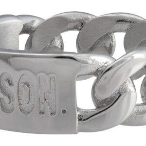 Harley-Davidson Women's H-D Script Bar Curb Link Ring - Stainless Steel (6)