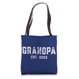 grandpa est 2023 tote bag