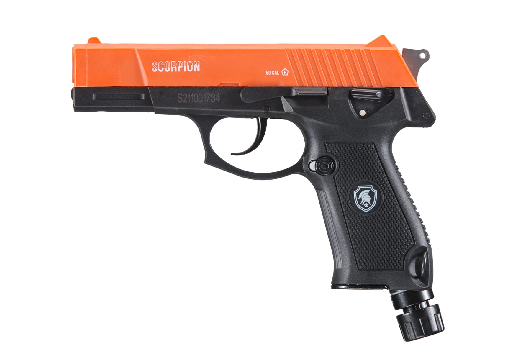 Lancer Tactical Scorpion 0.5 Caliber CO2 Non-Blowback Air Self Defense-Less Lethal, Ideal for Home and Personal Defense-Police-Grade Pepper Projectile Gun (Orange)