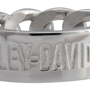 Harley-Davidson Women's H-D Script Bar Curb Link Ring - Stainless Steel (6)