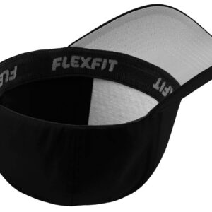 Custom Embroidered Flex Fitted hat. Flex Fitted 6277/6477. Place Your Own Logo or Design (L/XL, Black)