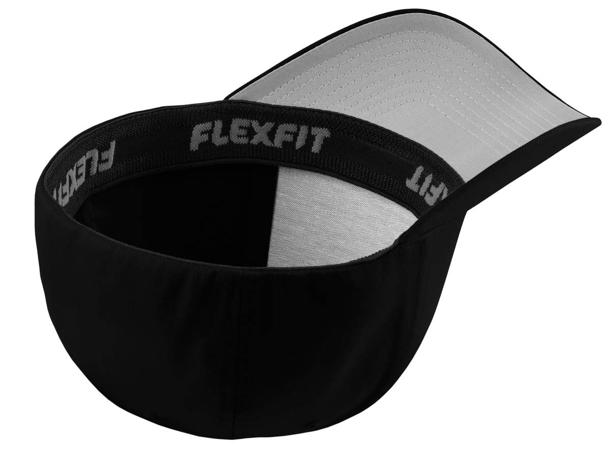 Custom Embroidered Flex Fitted hat. Flex Fitted 6277/6477. Place Your Own Logo or Design (L/XL, Black)