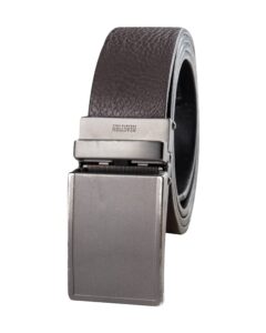 kenneth cole men's perfect fit adjustable click belt, brown plaque, x-large (42-44)