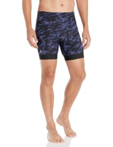 tyr men's standard durafast elite solid jammer, navy camo, 40