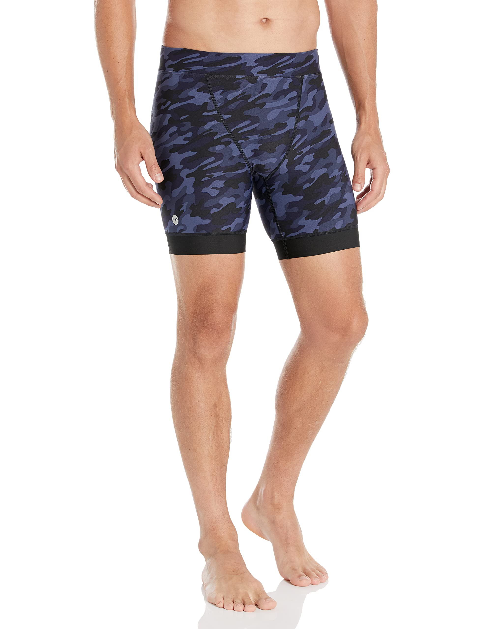 TYR Men's Standard Durafast Elite Solid Jammer, Navy Camo, 40